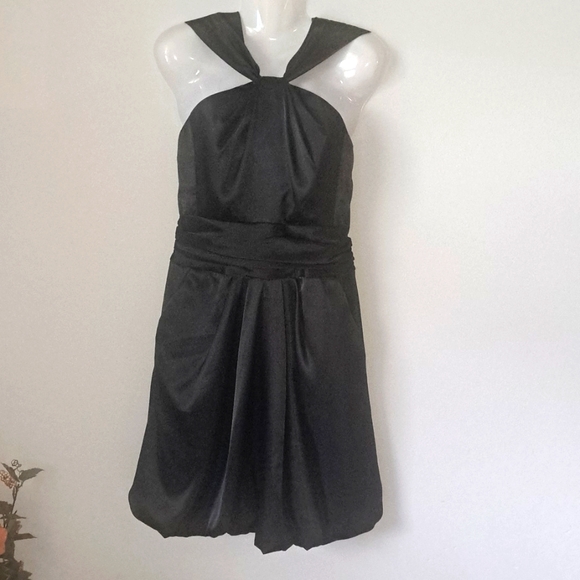 David's Bridal Black Bubble Hem  Ball Gown - Picture 1 of 9